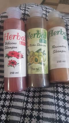 herbal shampoo and hair oil