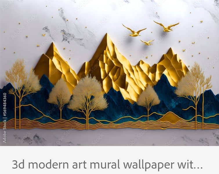 Stylish wall Art, 3D Flex Canvas Wallpaper 13