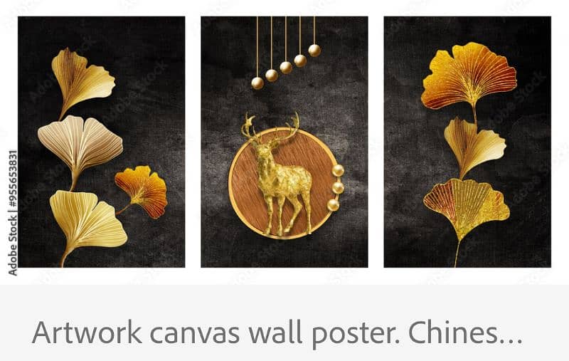 Stylish wall Art, 3D Flex Canvas Wallpaper 17