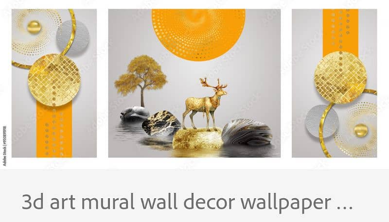 Stylish wall Art, 3D Flex Canvas Wallpaper 18