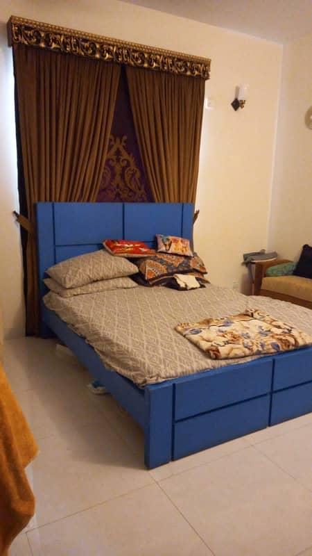 three bed dd tiled flooring portion for rent in johar 6