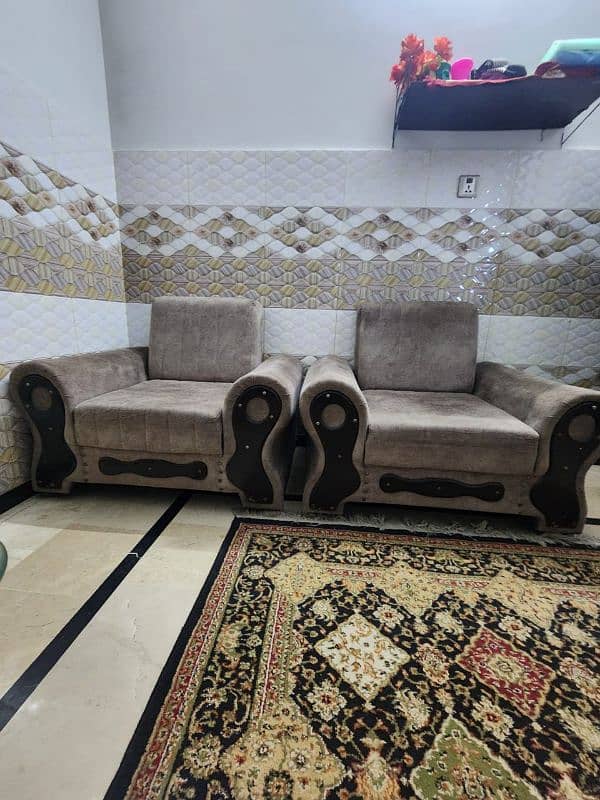 Sofa Cum bed, plus 2 single sofas. Excellent condition 1