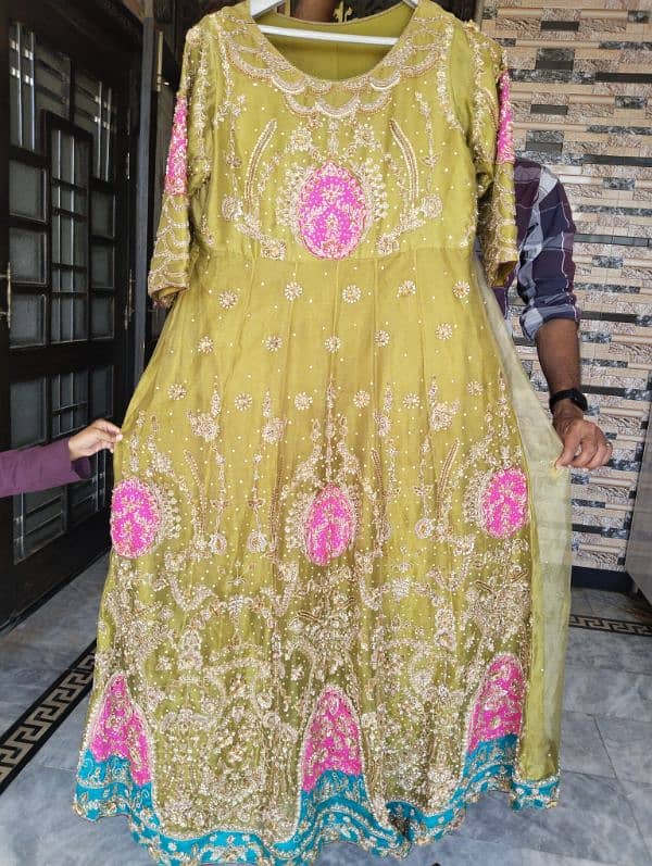 Bridal Mehndi Dress Available For Sale 0