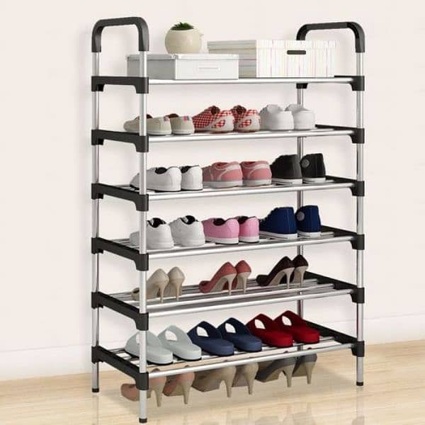 Tiers Shoe Rack Compact Space Saving Footwear Trainer 0