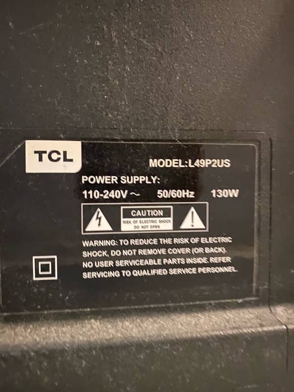 Tcl Lcd 49 inches Model L49P2US 1