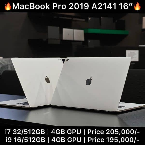 Macbook Pro 2019 16 inch i9 i7 32GB 512GB 4GB GPU 0