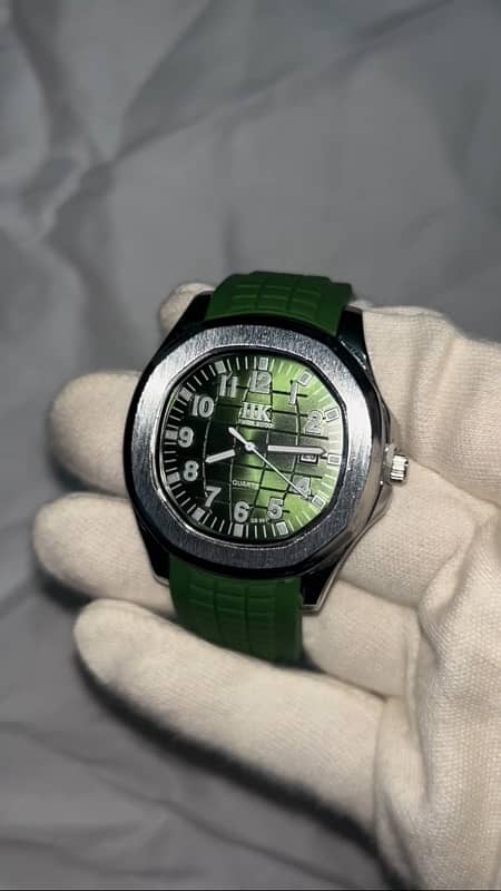 nautilus watch green crocodile themed 2