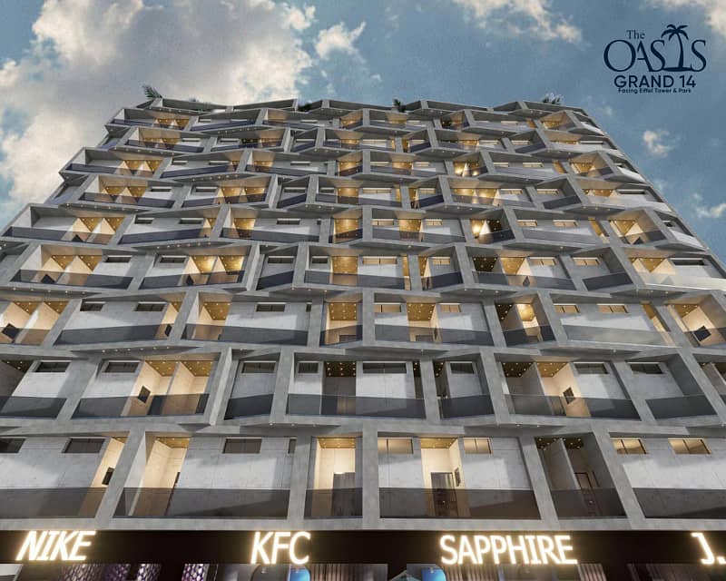 Secure Your 1 Bed Studio Apartment in Just 12 Lac Only in The Oasis Grand 14 Bahria Town Lahore 1