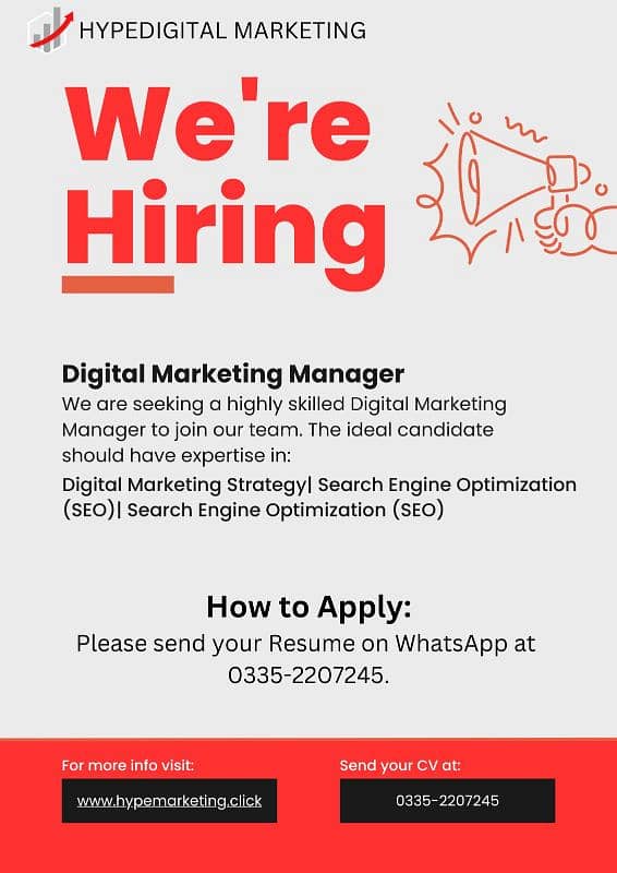 Hiring Digital Marketing Manager 0