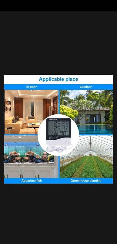 HTC-2 Digital LCD Temperature Humidity Meter Indoor / Outdoor 1