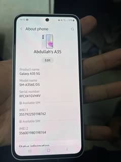 galaxy A35 5g just box open