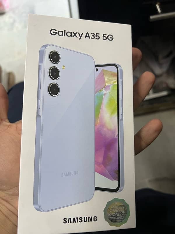 galaxy A35 5g just box open 1