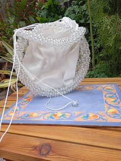 Pearls Beaded handbag | Handmade bag | Prenium quaity bag