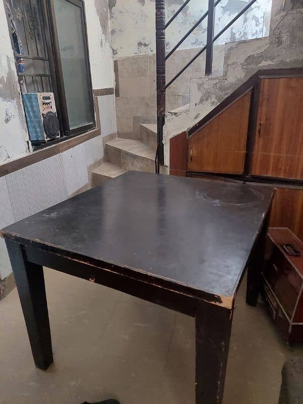 Dining table pure wooden urgent sale 1