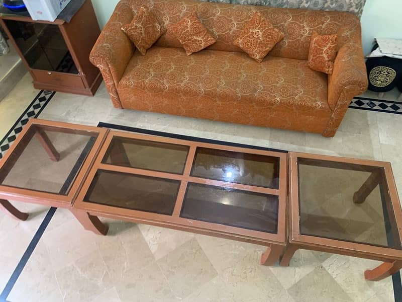 Sofa Set with 3 Tables 1