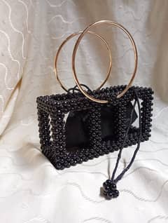 Black Beaded Bag | Stylish bag | Prenium quality bag |