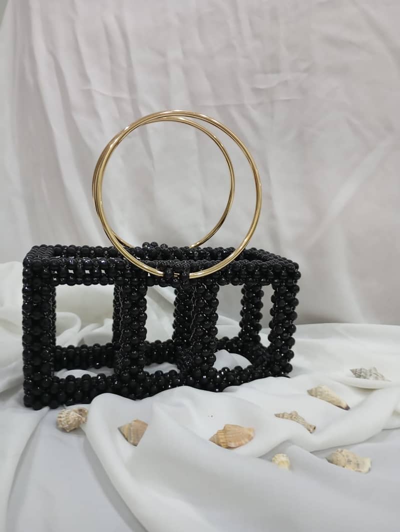 Black Beaded Bag | Stylish bag | Prenium quality bag | 1