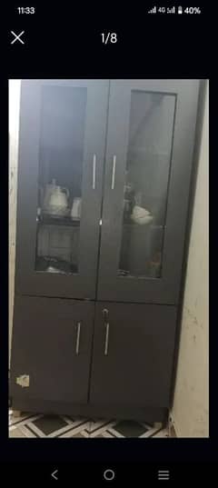 2 door Wooden greyish divider for sale