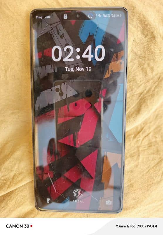 Infinx note 40 16/256 me back camera glass demage ha baki condition ok 0