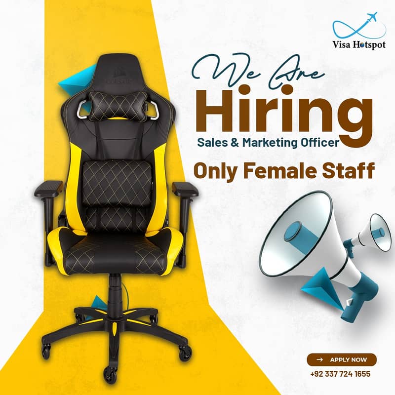 Immediate Hiring: Female Sales & Marketing Officers 0