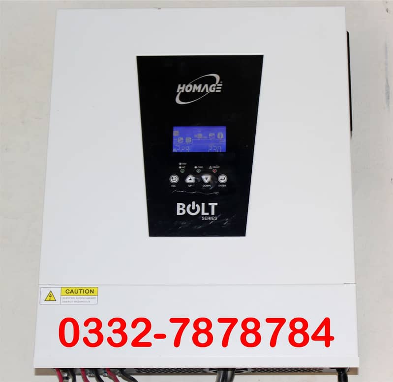 JUST 1 MONTH Used 4 kw Homage Hybrid Inverter Bolt (HBS-4017SCC) 0