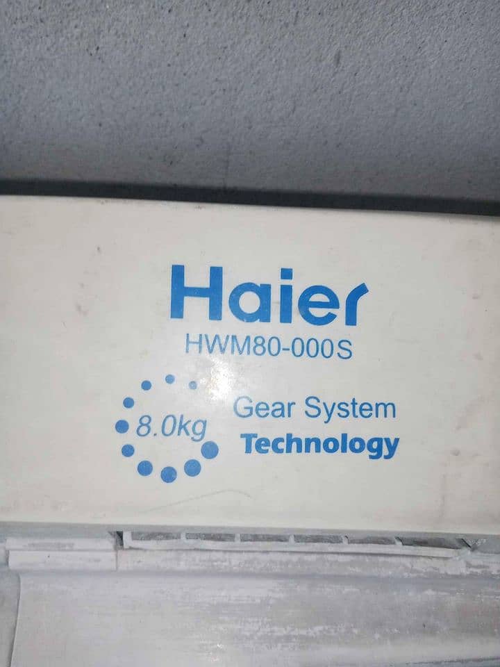 Haier Washing Machine with dryer 8kg 7