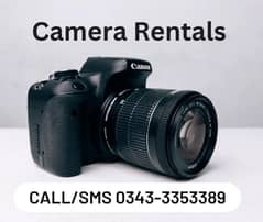 DSLR CAMERA ON RENT, Lens, Rent, Canon, Sony ,Lens / Rent A Camera