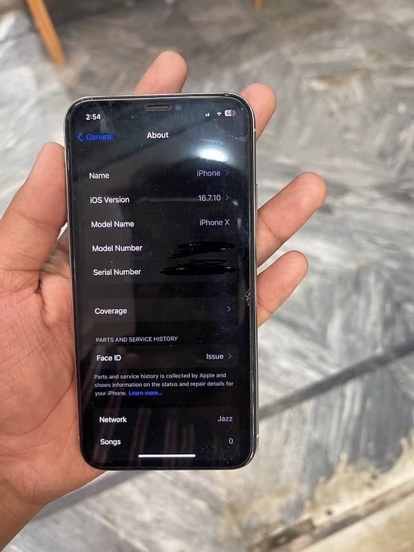 iPhone x 256gb pta 0