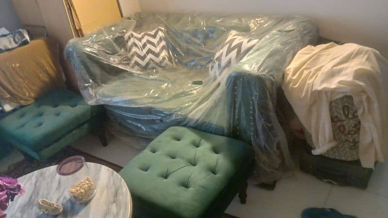 2 seater sofa,sethi ,chinyoti  sofa , table with marble 0