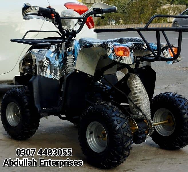 Belt engine 110cc jeep with new tyre ATV 4 wheel quad bike for sell 2