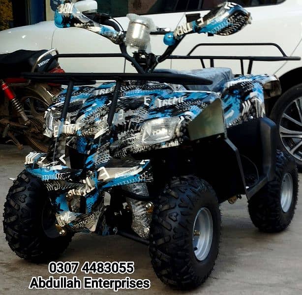 Belt engine 110cc jeep with new tyre ATV 4 wheel quad bike for sell 4