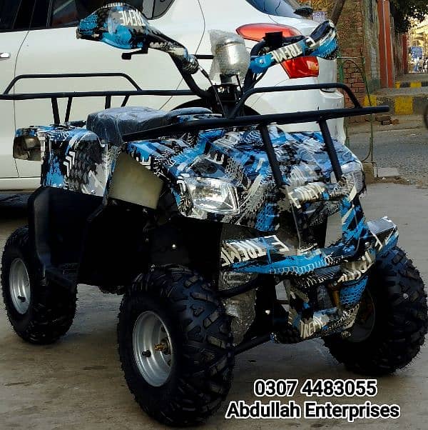 Belt engine 110cc jeep with new tyre ATV 4 wheel quad bike for sell 5