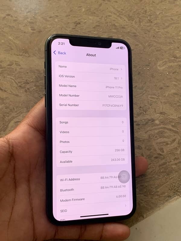 Iphone 11 Pro 256gb official pta approved no fault urgent sale 2