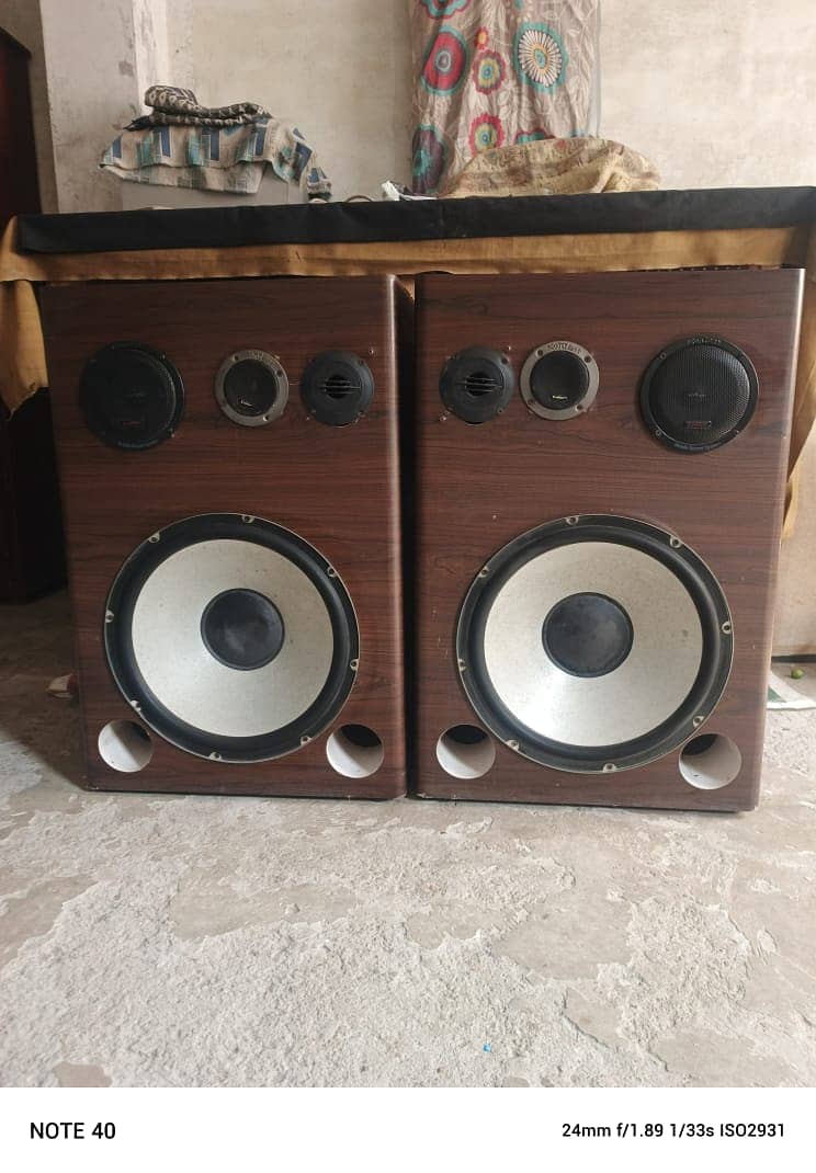 Sony shake 7d hifi speakers 15 inch with amp 0