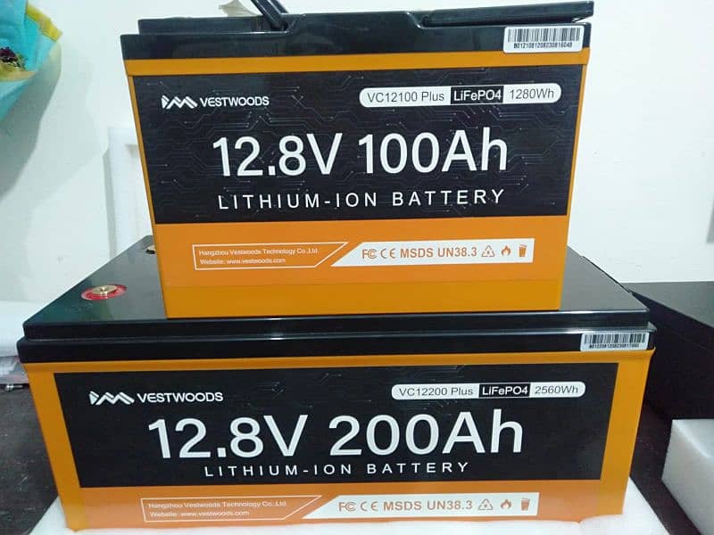 Lithium batteries 12v 100ah and 200ah 1