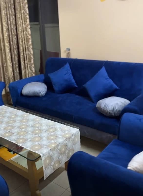 6 seat sofa set in new condition used 0