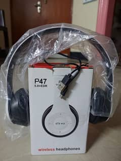 P47 Wireless Headphones With Charging Cable.