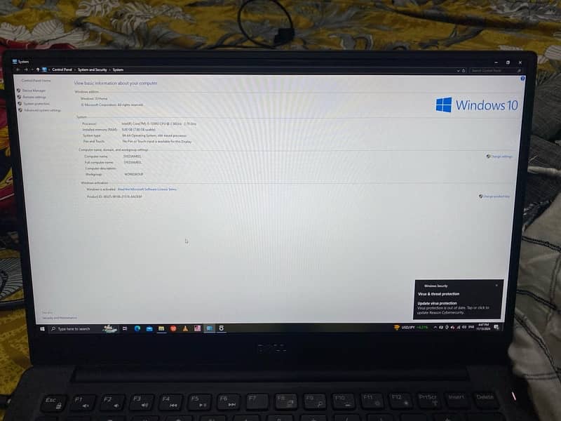 Dell XPS 13 corei5 7th Gen 3