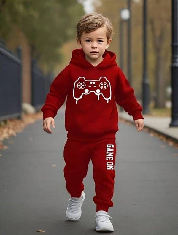 2 PCs boys Micro Printed Tracksuit 0