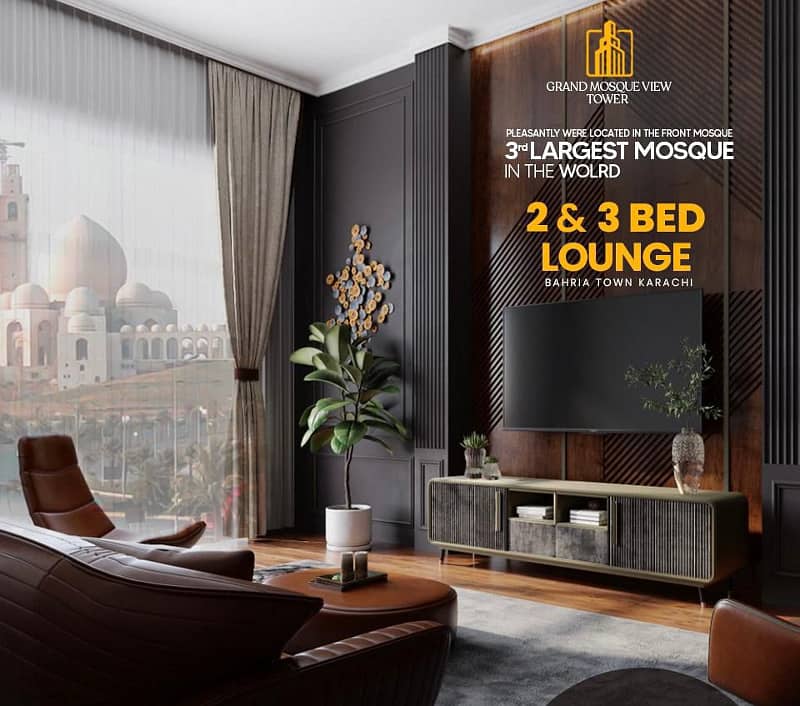 APPARTMENT AVAILABLE FOR SALE IN GRAND MOSQUE TOWER ON EASY INSTALLMENTS PLAN. 1