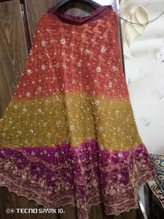 green gold or maroon color bridal lehenga