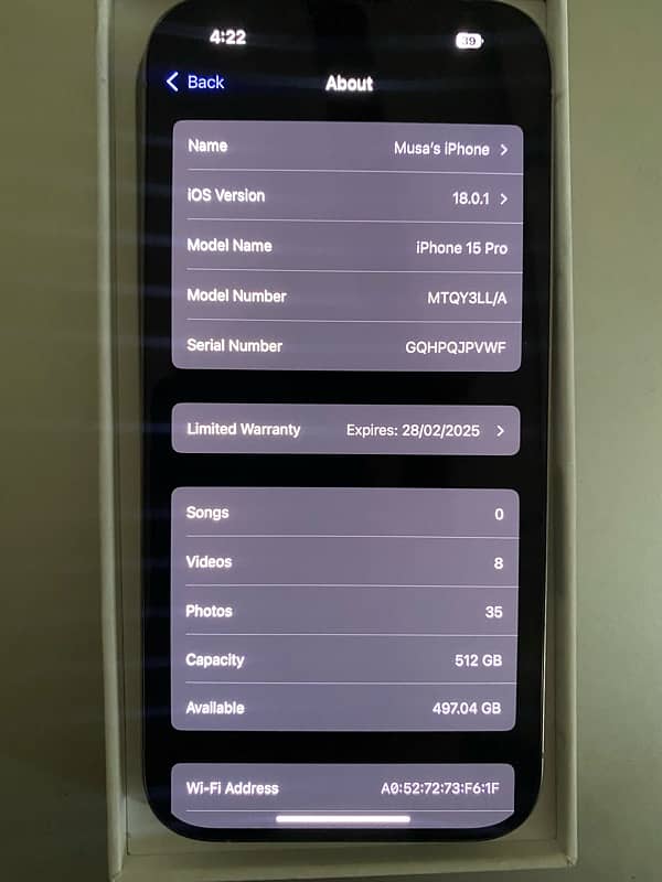 Iphone 15pro 512gb Non PTA 3