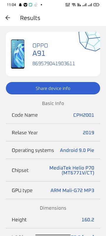 oppo  A91 8 128 original phone 3