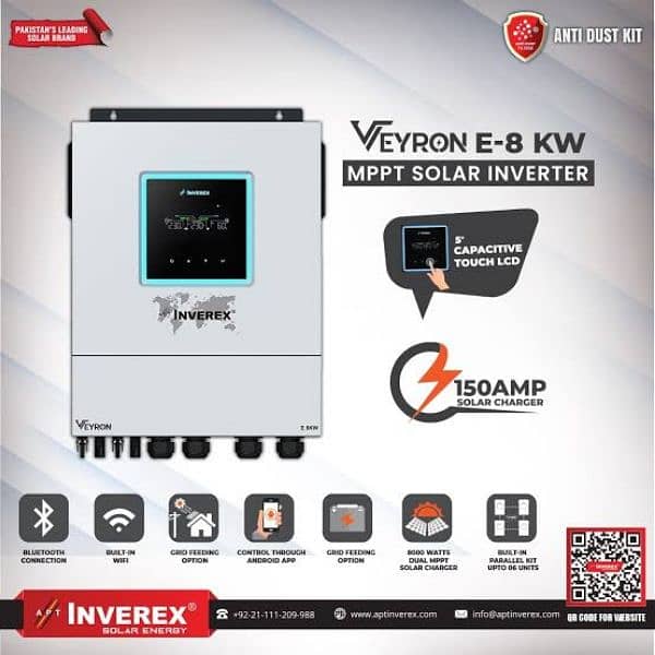 Inverex veyron 8kw hybrid inverter 0