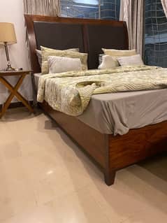 King size bed with 2 side tables