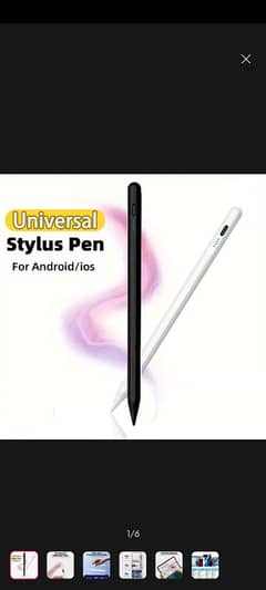 Universal Touchscreen Pen Black ,  Compatible With los/Androids