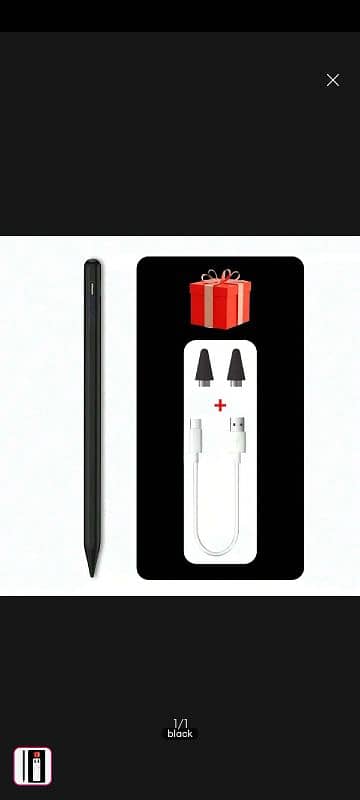 Universal Touchscreen Pen Black ,  Compatible With los/Androids 1