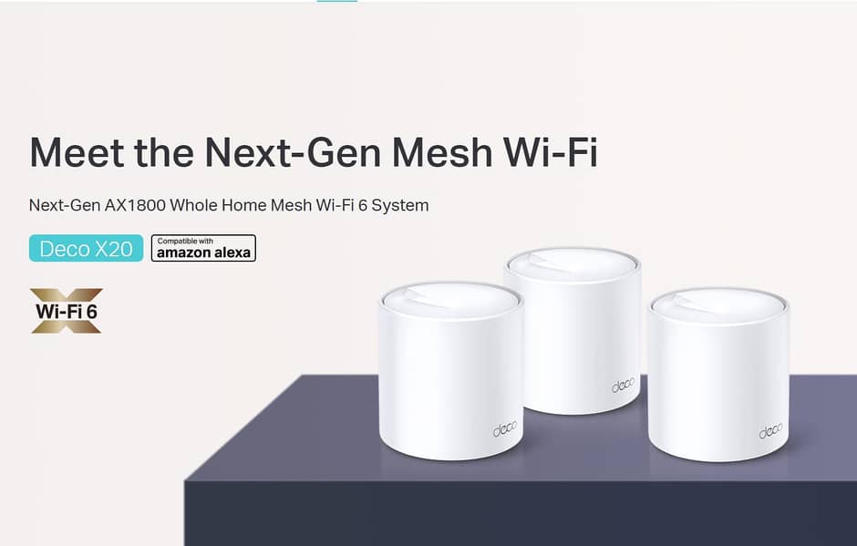 TP-Link Deco X20 AX1800 Whole Home Mesh Wi-Fi 6 Pack of 3 (With Box) 0