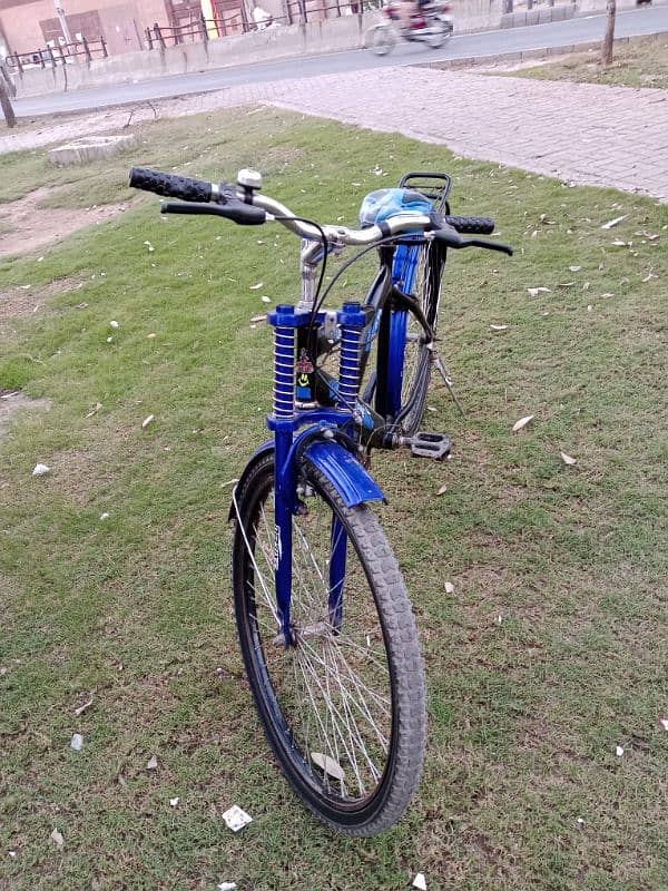 Super Fine bicycle for sale fresh working no fault blue color 2