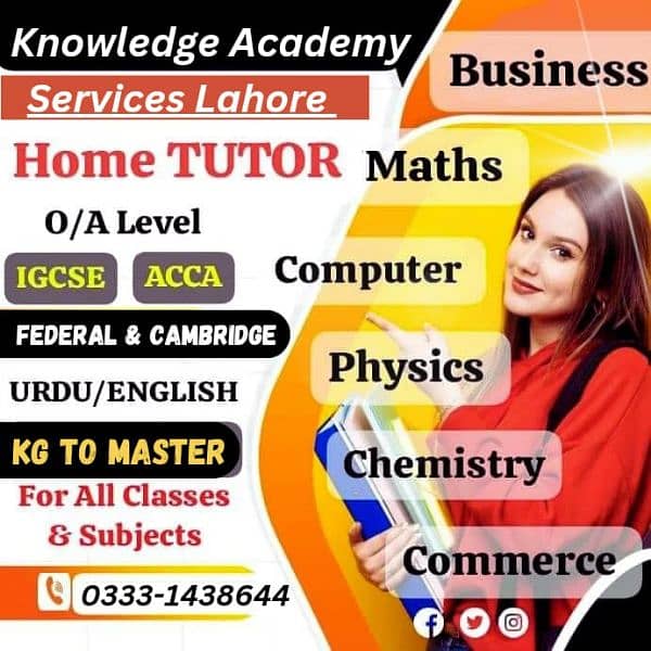 Home Tutor,Online Tutor,Home Tution,O/A level,Kg,Montess,IGCSE,English 0